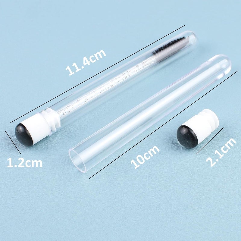 SenRocc 20 Sets Mascara Wands Tube Set Reusable Lash Spoolies Tube Diamond Eyelash Brush Tubes Spoolies Lash Extension Brushes Applicators Makeup Tools (sky-Black) - Image 3
